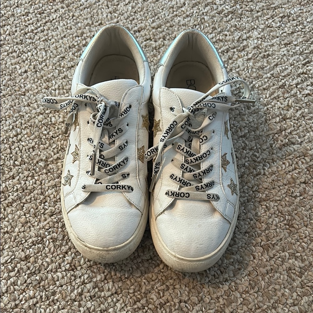 Corkys Cream Sneakers with Star Details